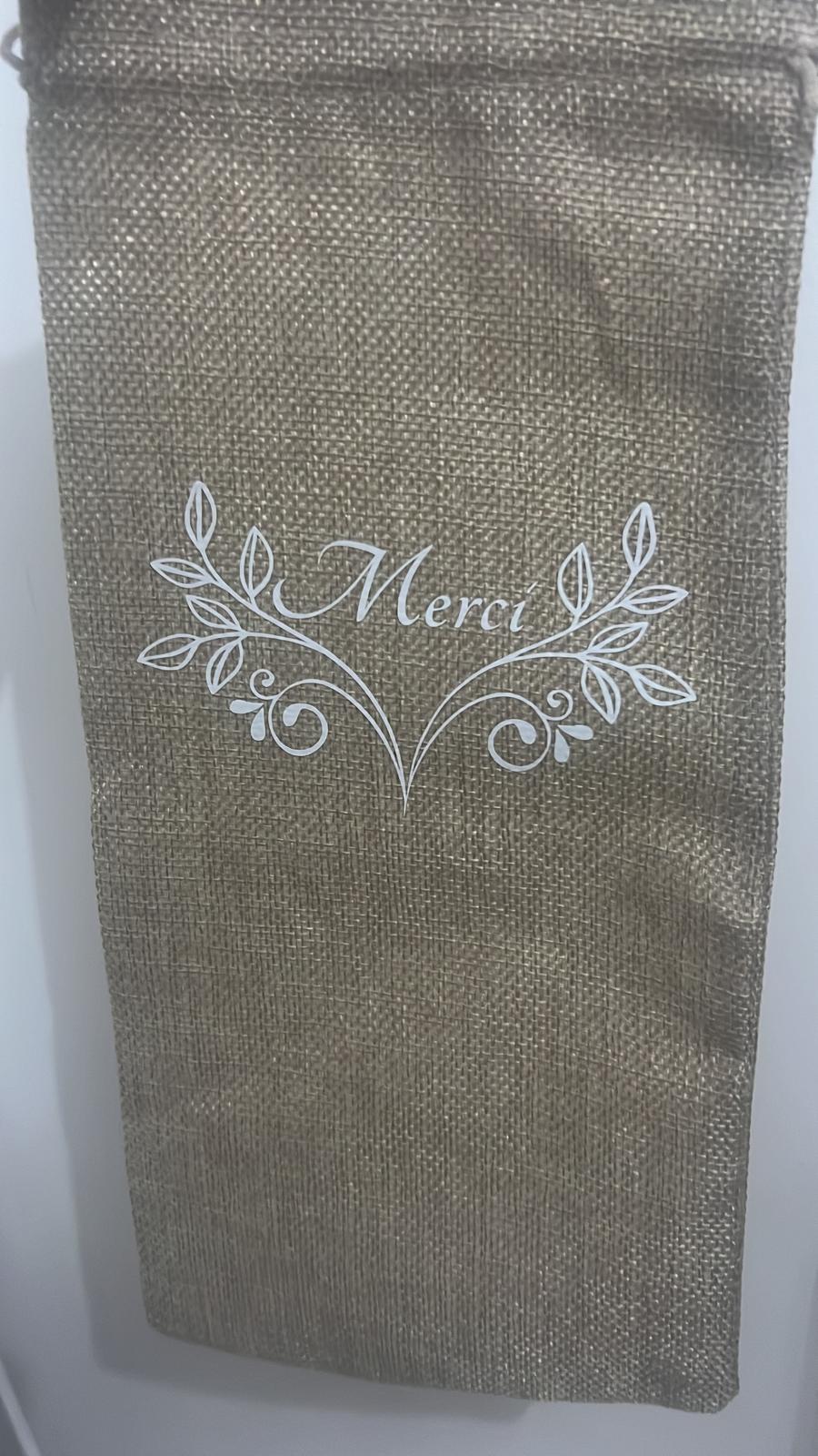 Sac de jute pour bouteilles vin champagne