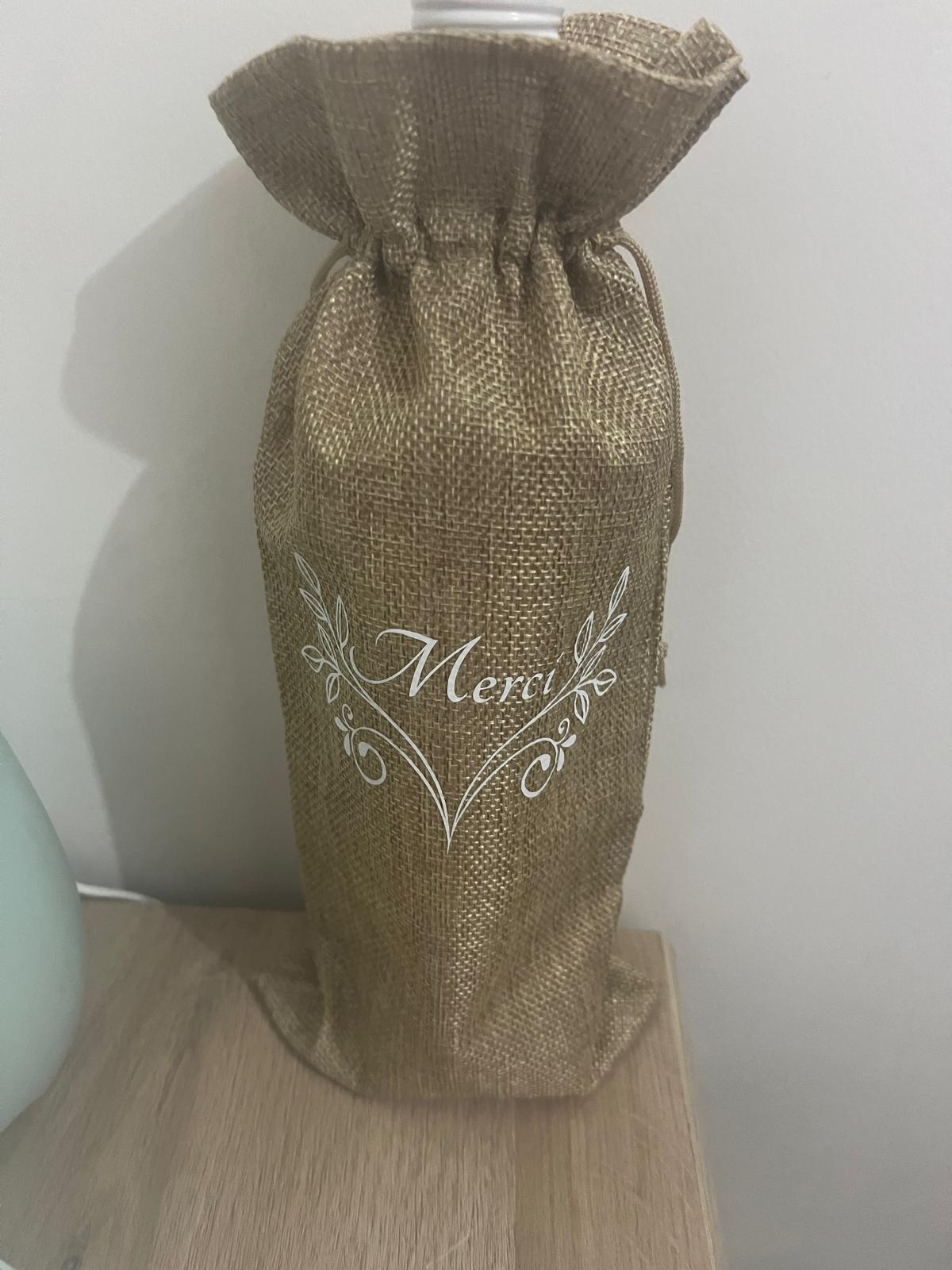 Sac de jute pour bouteilles vin champagne